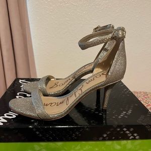 Sam Edelman Patti in light gold mesh, size 5
